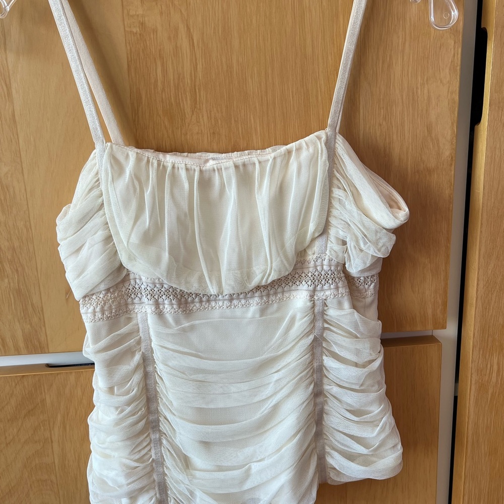 Bordeaux cream color nylon top
